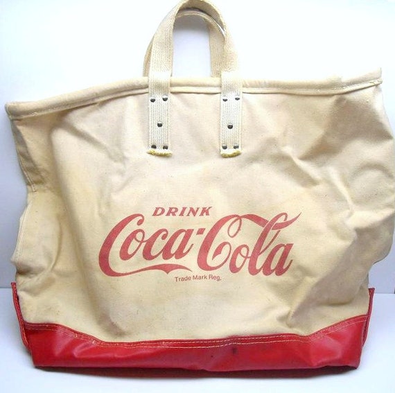 Vintage Coca Cola Tote Coke Canvas Bag