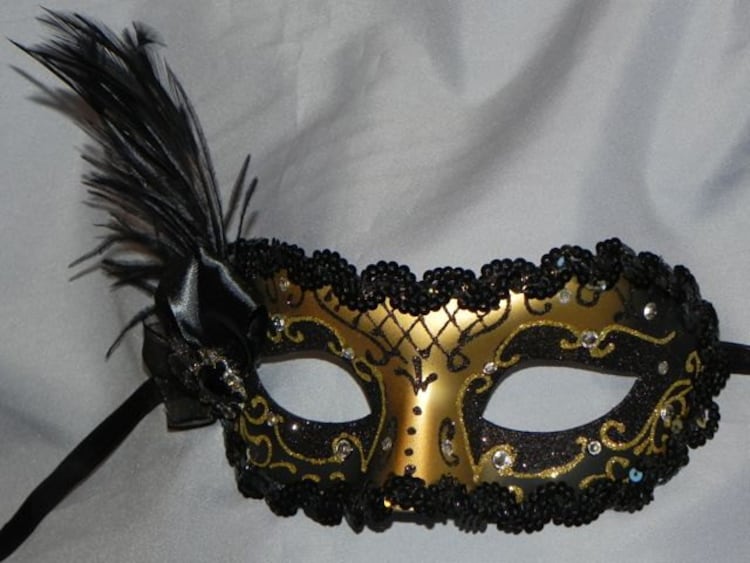 Black And Gold Venetian Mask By TheCraftyChemist07 On Etsy