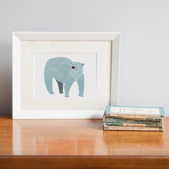 Polar Bear Print by AlicePotter on Etsy