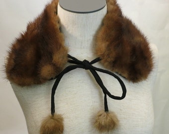 Vintage Mink Collar w/ Ties