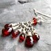 Chandelier Earrings Garnet Sterling Silver Deep Red Gemstone Earrings, Timeless Jewelry