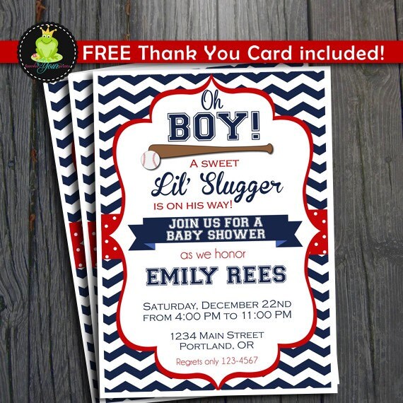 Baseball Baby Shower Invitation / Baseball Party Invite / Baseball ...