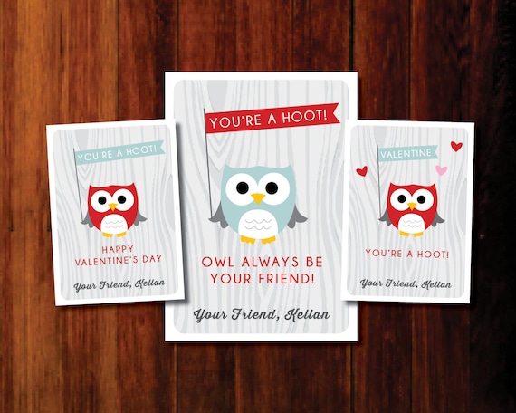 Printable Valentine cards - owl Il_570xn