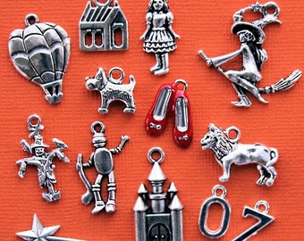 Wizard of Oz Charm Collection Antique Silver Tone 13 Charms - COL272