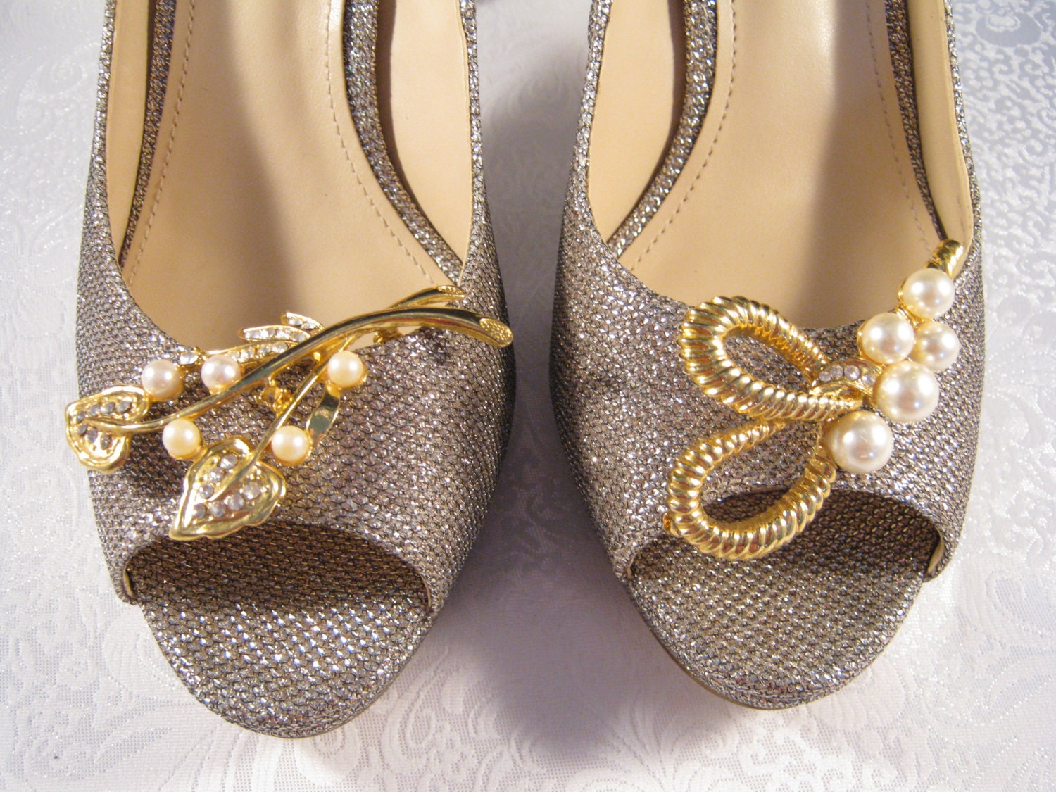 Wedding Shoes Shoe Decor Vintage Jewelry Hand Sewn Bridal