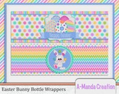 Easter Bunny Printable Glass Bottle Wrapper Il_170x135