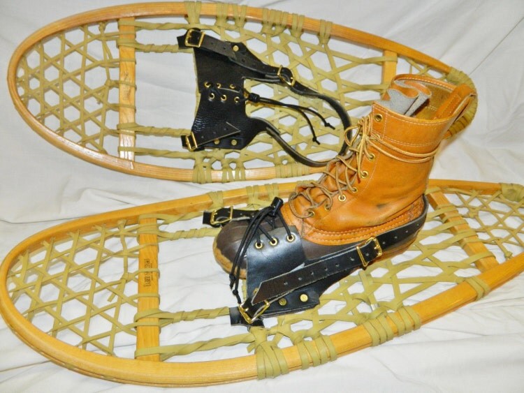 Pair LEATHER SNOWSHOE snow shoe quick bindings by MountainLeather