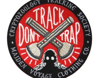 Cryptozoology Tracking Society: TRACK DON'T TRAP Patch (Glow in the Dark)