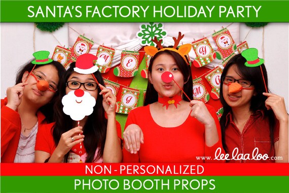 Santa’s Factory Holiday Party - Photo Booth & Bonus: Party Sign NonPersonalized Printable // Santa’s Factory - H3Nn Il_570xn