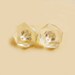 Vintage Buttons, 2 Clear Faceted Buttons