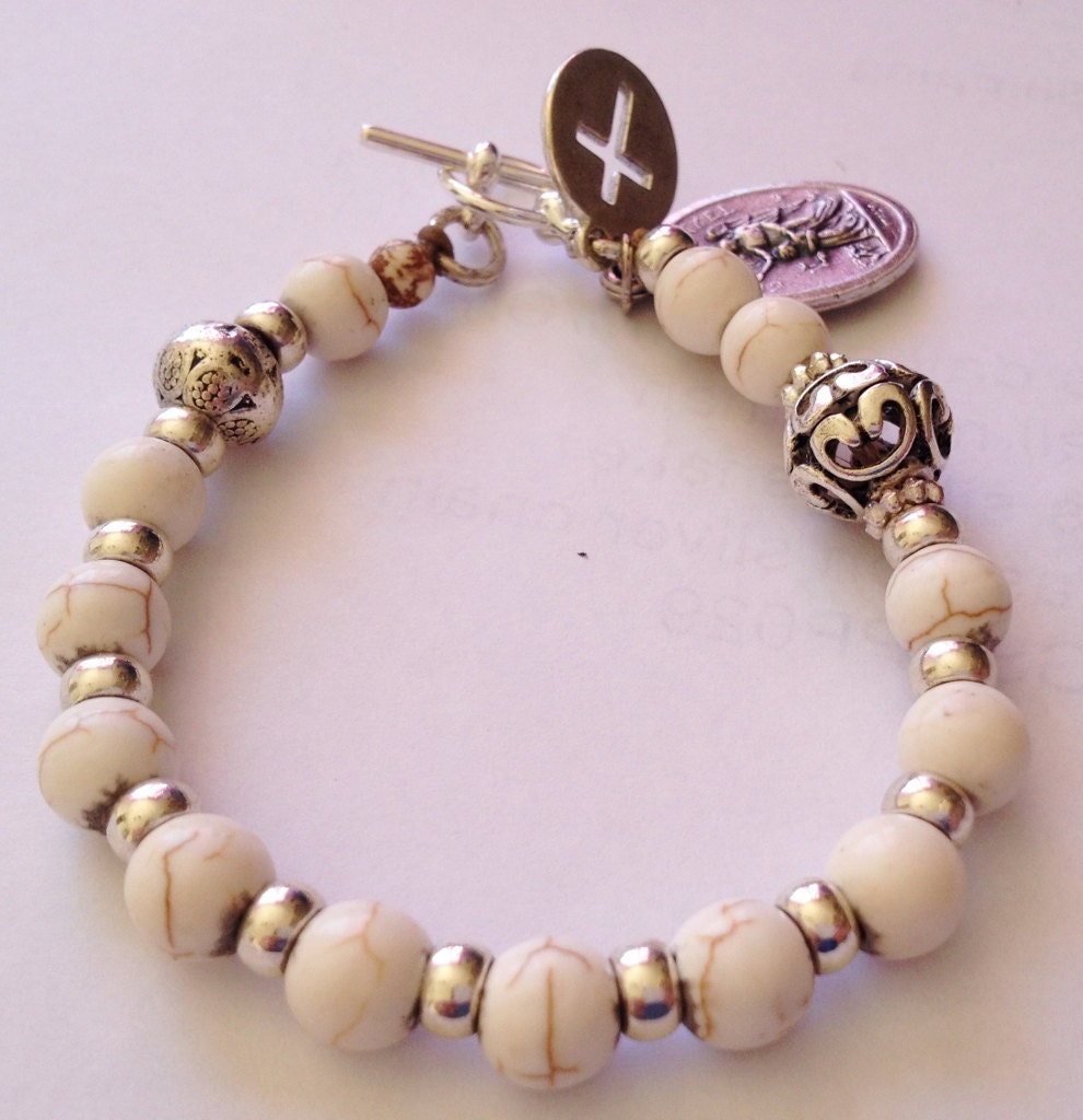 Catholic 1 Decade chaplet rosary prayer beads bracelet