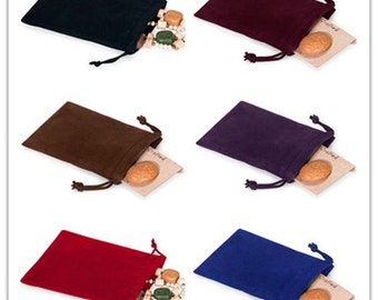 Jewelry Pouches Velour Bags Velvet Gift Bags Velveteen Favor Bags Pack of 25 PCS 10 Colors Available