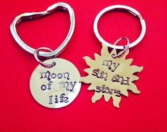 His & Hers Matching Keychains | Moon Of My Life | My Sun And