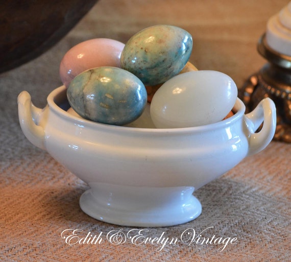 Vintage Marble Eggs Lot of Seven Made in Italy