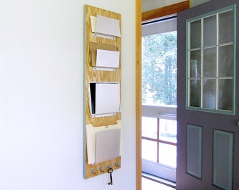 Decorative Wall File Organizer file organizer: wall mount with key hooks modern metal slots Decorative Wall File Organizer file organizer: wall mount with key hooks modern metal slots