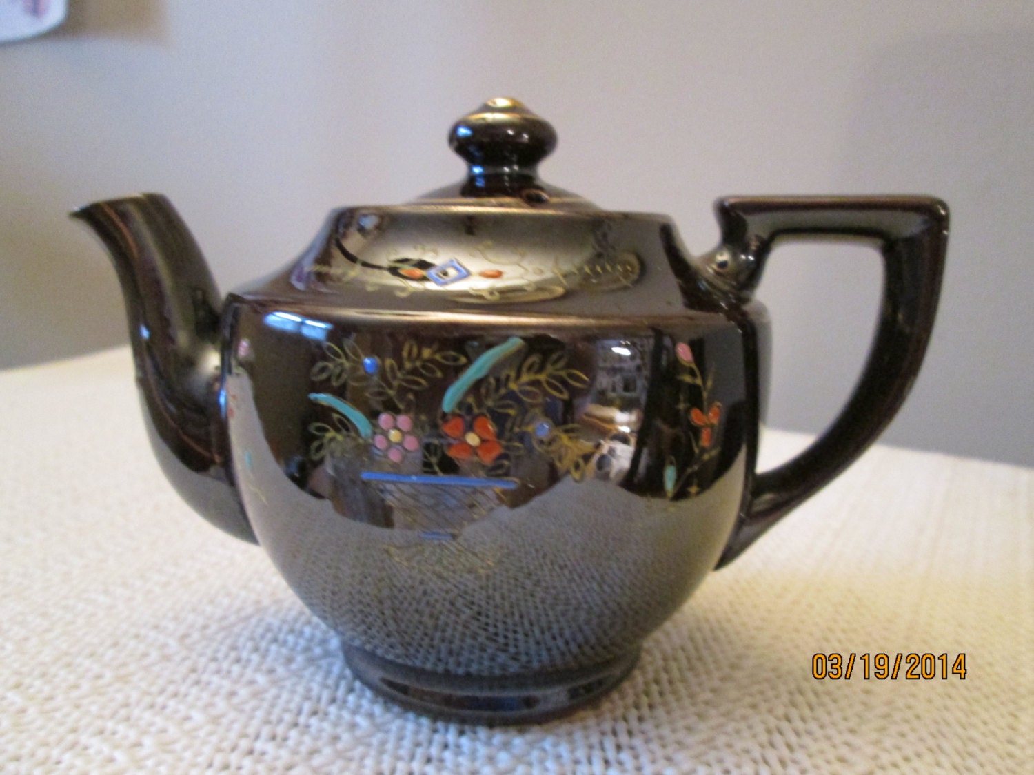 Vintage Miniature Occupied Japan Teapot Serving by chulapoe