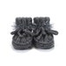 Hand Knitted Baby Booties - Gray, 0 - 3 months