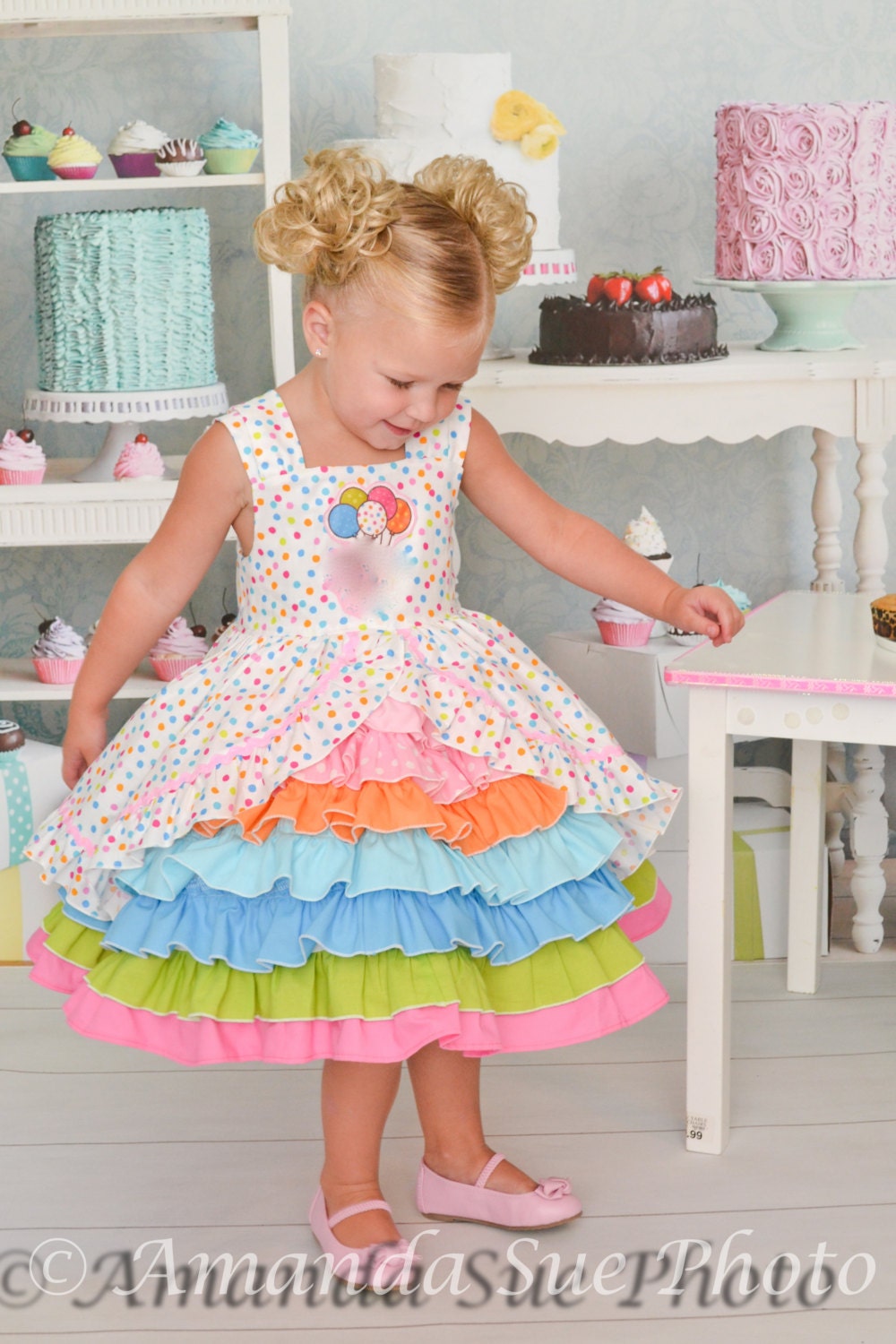 size 3T birthday party confection dress baby toddler girls