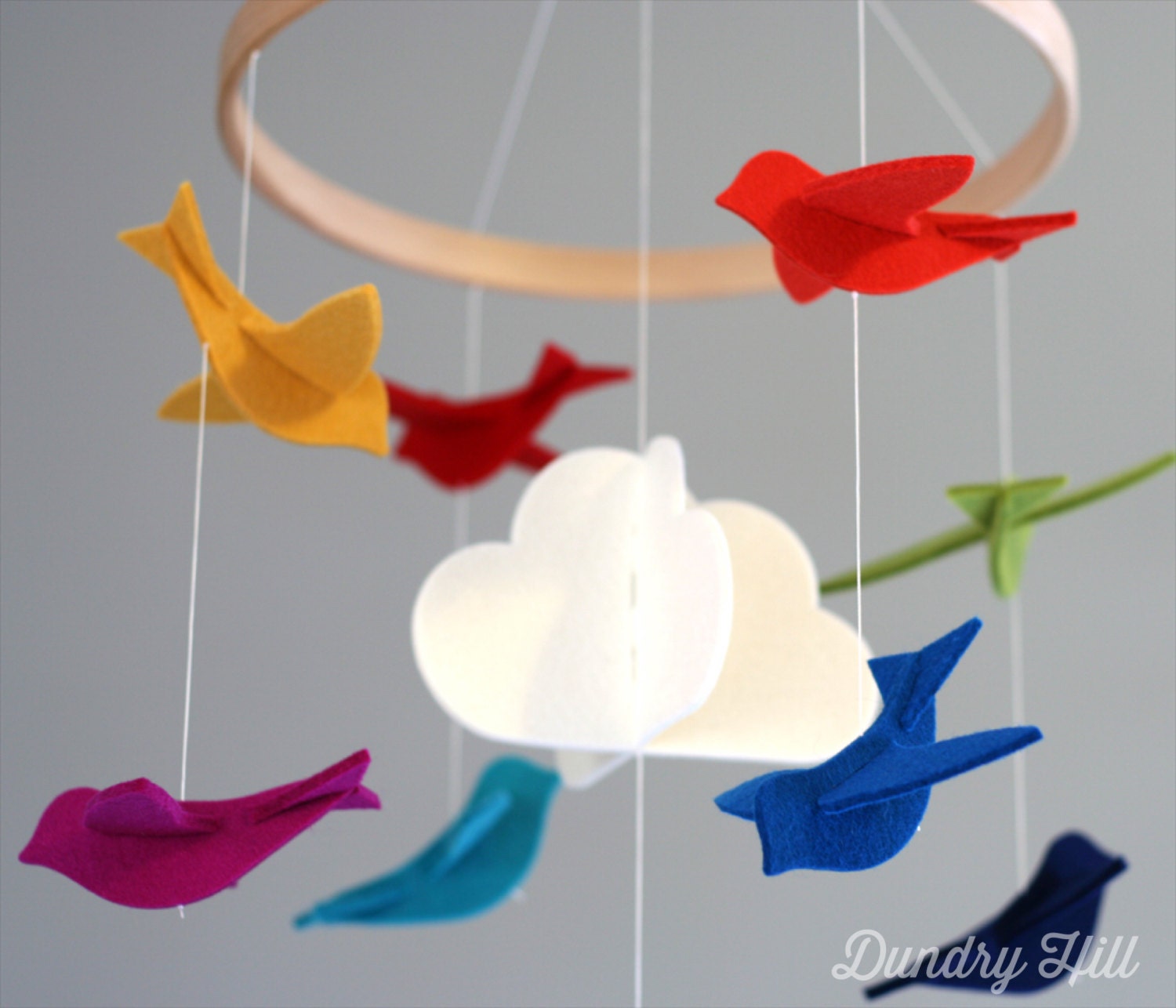 100% Merino Wool Felt Baby Mobile Eco-Friendly Rich