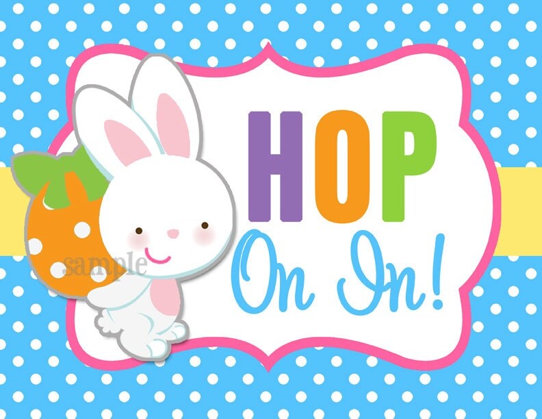 Easter Door Sign Printable Instant Download by ThatPartyChick