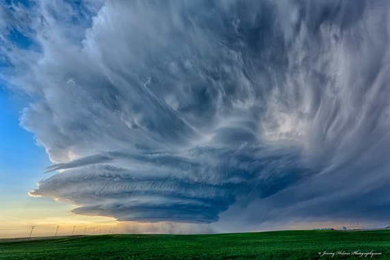 Fine Art Print of an amazing supercell thunderstorm in