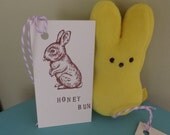 Easter Bunny Tag ~ Gift Tags ~ Bakery Tags ~ Hand Stamped Il_170x135