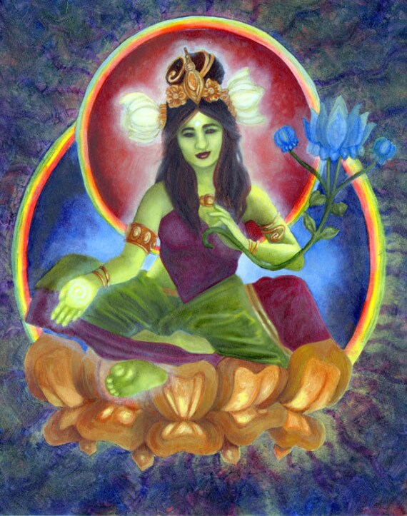 Items similar to The Green Tara Goddess Art Print on Etsy