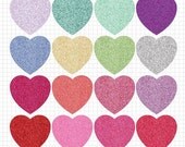 60% OFF SALE Valentine's Day Clipart Hearts Glitter Clipart Instant Digital Download Il_170x135
