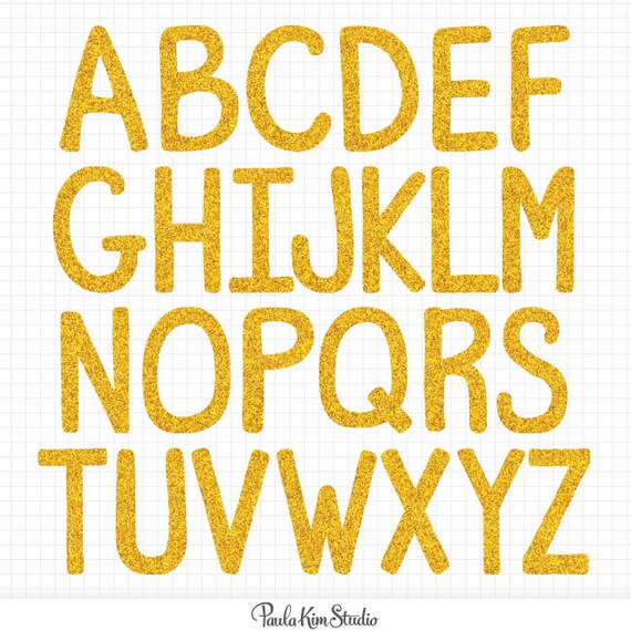 gold alphabet clipart digital letter download image gold