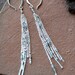 Rough Diamond Earrings, Faceted Raw Diamonds, Conflict Free, Long Delicate Chains, Sterling Silver