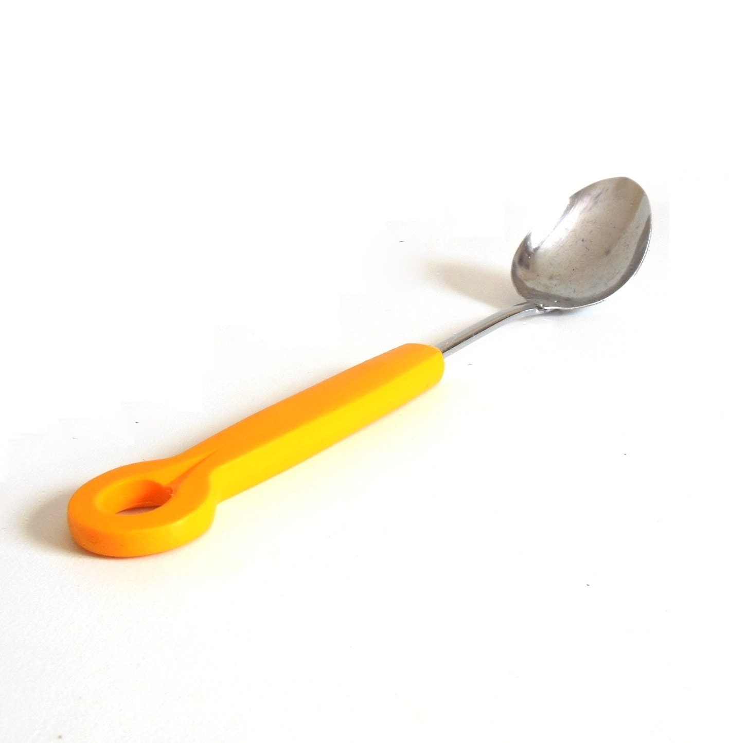 Ekco Basting Spoon Mod Orange Yellow Plastic Handle