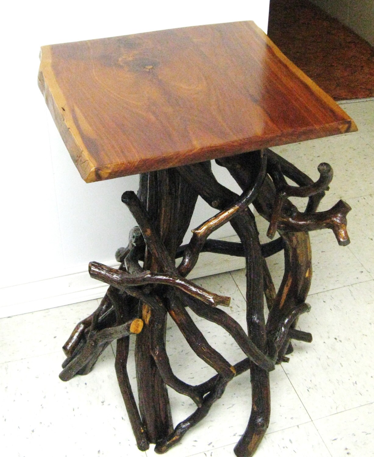 RESERVED FOR JEANIE / Rustic Twig Table / side table