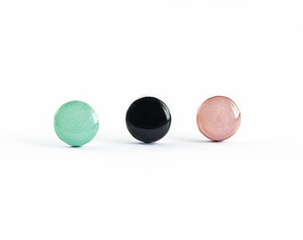 9 different colors earrings studs small ear studs black stud earrings nickel free surgical steel earrings nude post earrings mint
