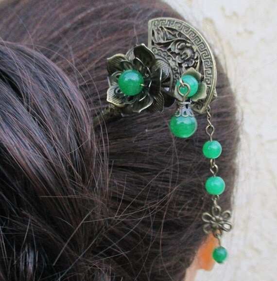 Jade hair sticks Hair pin
