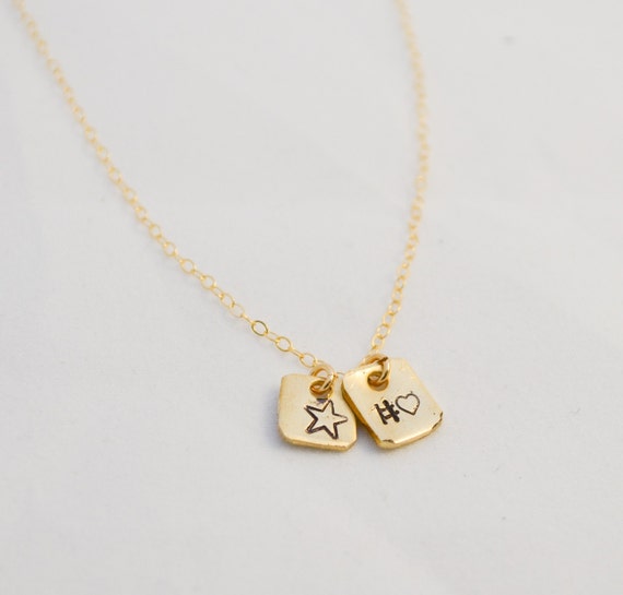 Hashtag jewelry/ love necklace/ gold necklace/ gold by AnciDecor