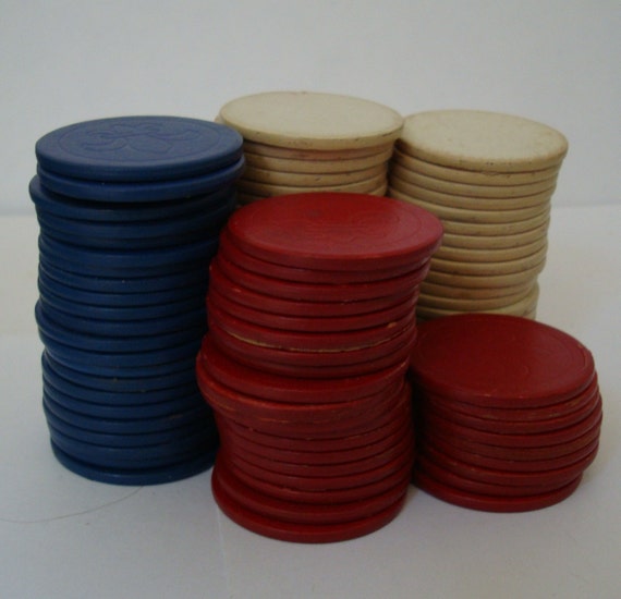 PAPER POKER CHIPS 71 chips are 1/16 inch thick and have a