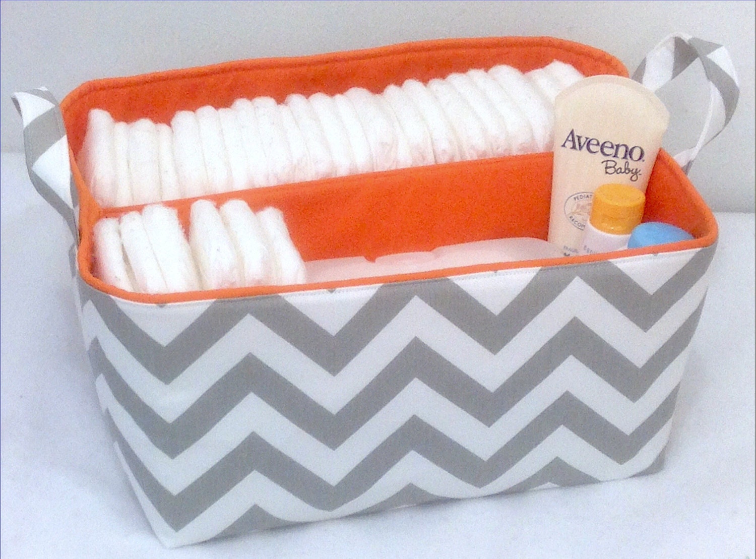 NEW XLA Diaper Caddy with 2 Sections 13x11x7 by Creat4usKids