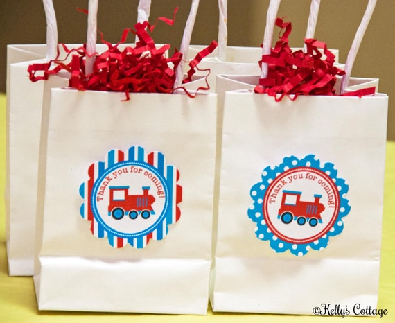 Vintage Train Birthday Party 2 Inch Thank You Circles, Instant Download, Printable, Digital Il_570xn