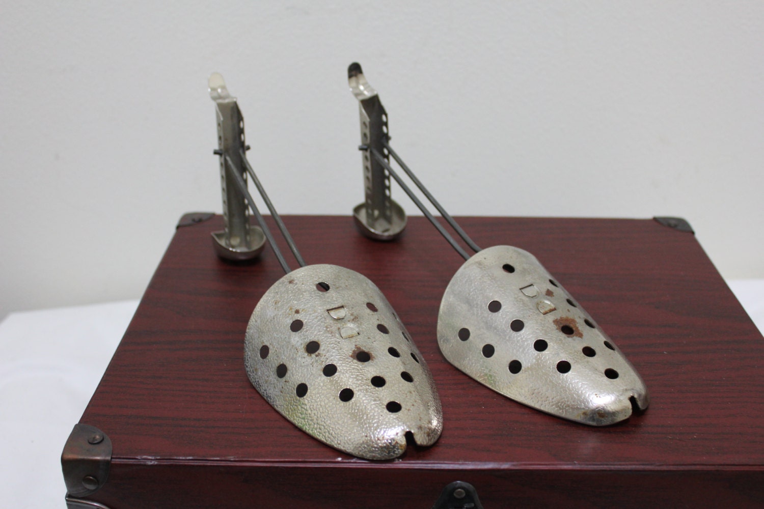 Vintage Metal Shoe Forms Large Size industrial Decor / Made