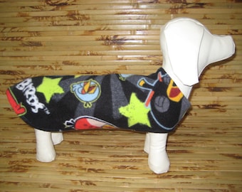 MINI SIZE - Dachshund Wiener Dog Coat / Sweater / Jacket - Reversible