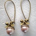 Pearl Earrings/Acorn Earrings/Pearl Acorn Earrings/Bow Earrings/Pearl Earrings/Bridesmaid Earrings/Woodland Wedding Earrings/Rustic Wedding