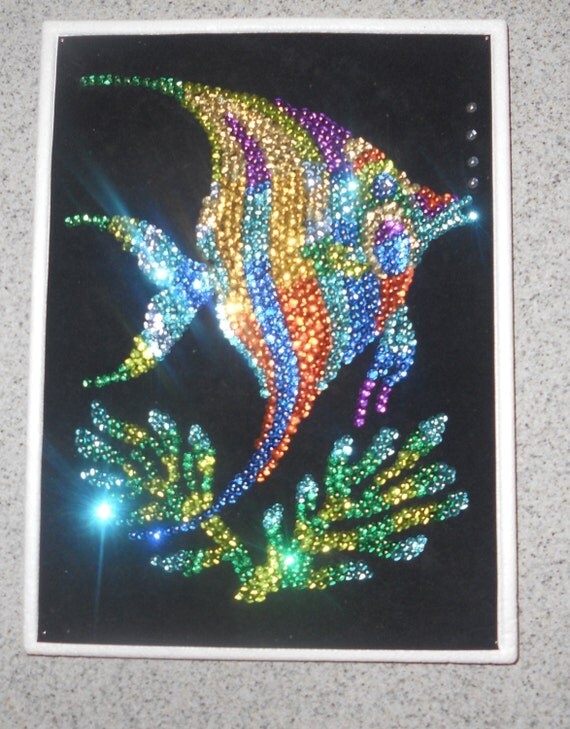 Sequin Art Angel Fish Wall Decor