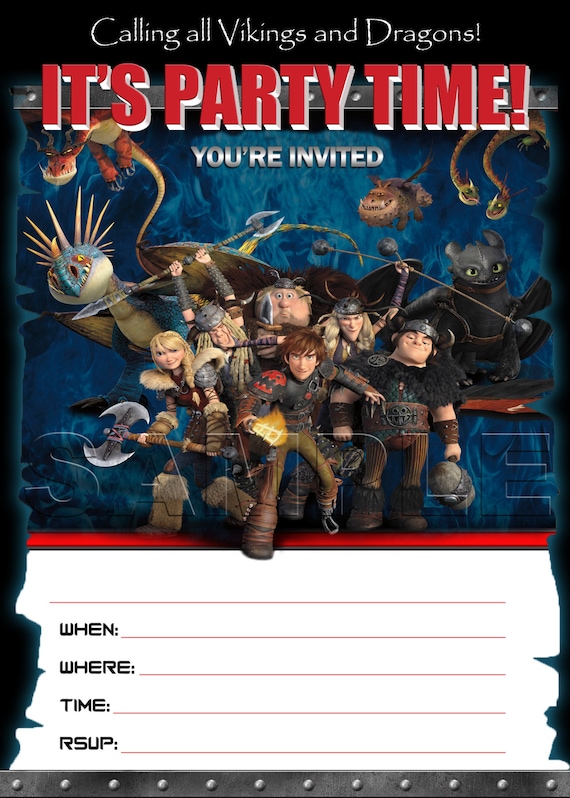 How to Train Your Dragon 2 Birthday Invitation by CuteMoments
