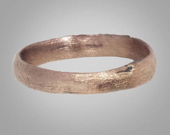 Authentic Ancient Viking wedding Ring Band C.866-1067 A.D. Size 9 1/2 (19.8mm)(Brr197)