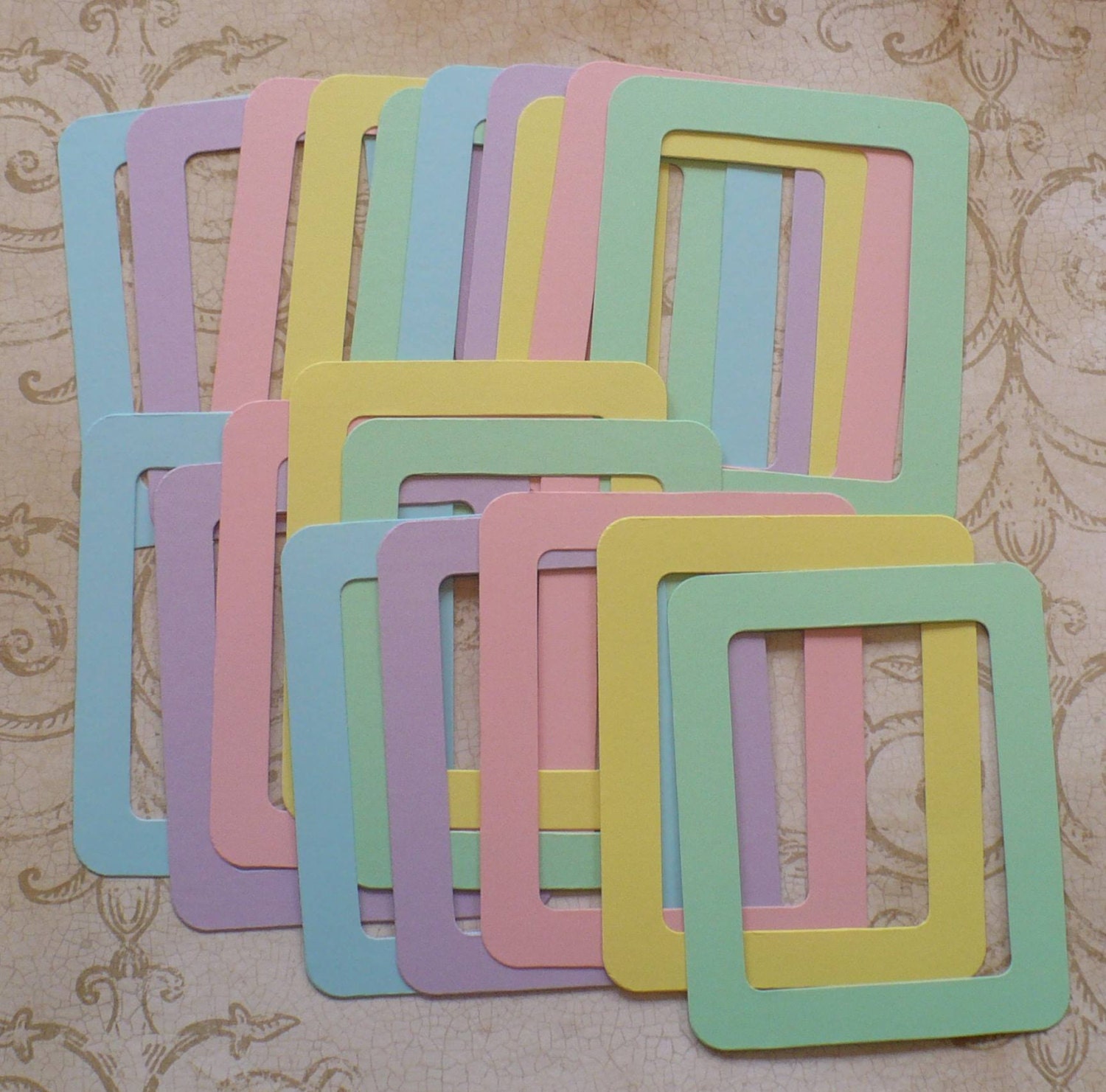 20 pc Frames Die Cuts Cardstock Pastels by sandylynnbscrapping