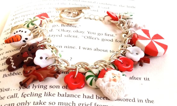 Christmas Everything Button Charm Bracelet