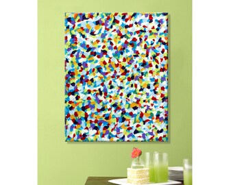 Clearance Sale: Abstract Original Handpainted Acrylic Thick 3d Texture Impasto Palette Knife Painting. Size 24 x 30