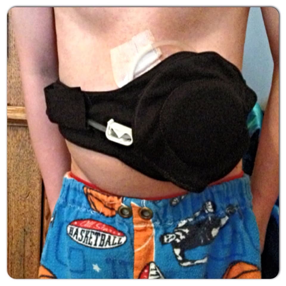 Black Children's Gtube Protective Belt