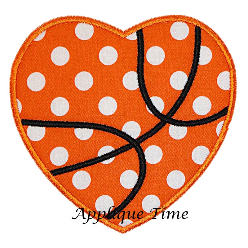 Instant download basketball heart machine embroidery applique Instant download basketball heart machine embroidery applique