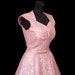 1950's Dress // Full Skirt Pink Lace and Tulle Dress